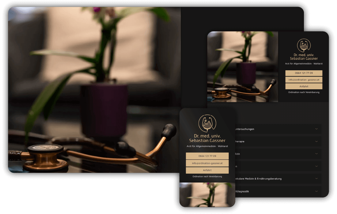 Mockup Website Dr. Gassner